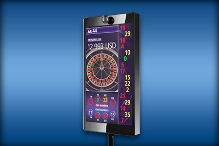Casino display for american roulette, winning numbers & premium graphics
