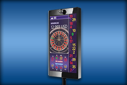 Casino display for roulette, winning numbers & premium graphics