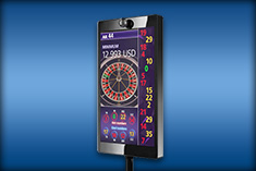 ANIMATED DISPLAY for roulette tables offers standard winning number features inside a great looking slim support frame.