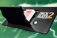 DECKMATE 2 is a poker shuffle machine with shuffle time of just 22 seconds. Offering maximum security for players, by checking for missing, extra or unknown cards.