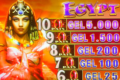 Slot Egypt features ancient mystical lucky symbols for big wins, available to play at Batumi & Tbilisi casinos
