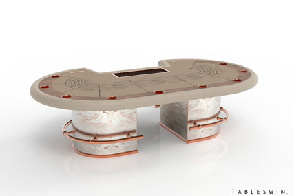 Casino baccarat gaming table from gambler collection