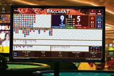 Display results, scores and trends for Baccarat.