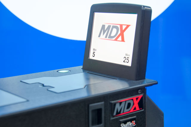 MDX shuffle machine for Baccarat