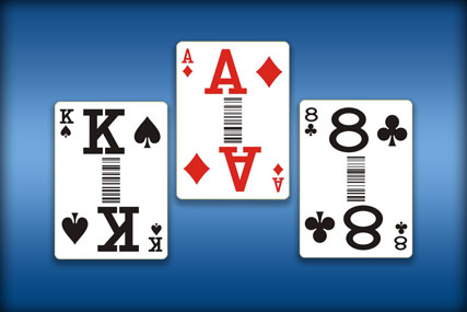 Полупластиковые карты для казино игры в закрытую Баккару, маленький индекс