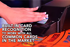 SAFE-SHOE™ card dealing Baccarat shoe: eliminates dealing mistakes.