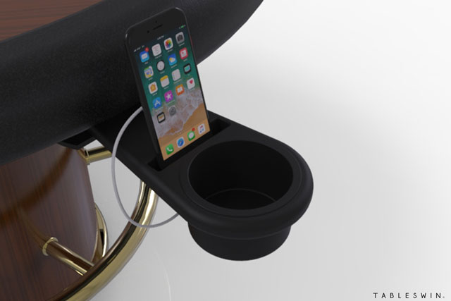 SWIPE | Poker table drinks holder & mobile charger