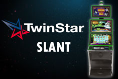 TWINSTAR SLANT is the low-profile slot cabinet version, offering improved sight lines without losing the power, presence, and versatility the TwinStar cabinets are known for. Equipped with dual 27 inch screen and topper.